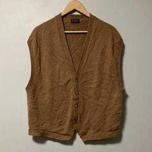 Brooks Brothers 100% Camel Hair Men's Tan Camel Sweater Vest